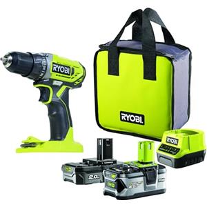 RYOBI Trapano avvitatore RYOBI 18V OnePlus - 2 batterie da 4,0Ah e 2,0Ah - 1 caricatore - R18DD2-242S