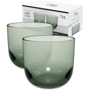 Villeroy & Boch like. by Villeroy & Boch - Like Sage bicchiere da acqua set da 2 pz., bicchiere colorato verde, capacità 280ml