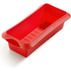 Lékué Stampo rettangolare in silicone, Rosso, 24 x 10 x 6.8 cm
