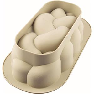 silikomart, 3D-Brotbackform- treccia - stampo in silicone 288x156 h 83 mm