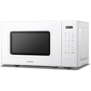 COMFEE' Forno a Microonde Digitale, 700W, 20L, 6 Menù Preimpostati, Express Cook, 11 Livelli di Potenza, Scongelamento, Funzione di Memorizzazione - Bianco - CM-E202CC(WH)