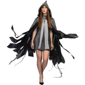 Boland 71008 - Mantello con frange cupo Vampire, per adulti, mantello con cappuccio, costume, carnevale, Halloween, festa a tema, Halloween