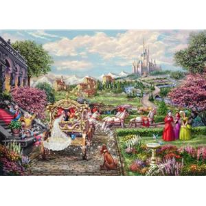Schmidt Spiele 58038 Thomas Kinkade, Disney, Cinderella - Happily Ever After, Puzzle da 1000 pezzi