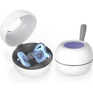 MOMMED Sterilizzatore UV Portatile, Sterilizzatore Portatile per Succhietti, Sterilizzazione al 99,99% in 3 Minuti, Autonomia della Batteria di 270 Minuti, Disinfettante per Succhietti da Viaggio