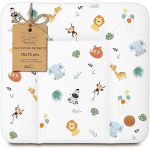 Totsy Baby Fasciatoio neonato 75 x 72 cm - materassino portatile universale lavabile e impermeabile su cassettiera lavatrice e tavolo cuscino da viaggio tappetino materasso Safari