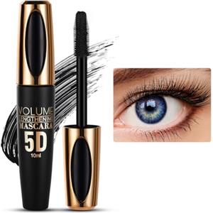 LOPHE 5D Mascara Spesso, Mascara Waterproof a Long-Lasting di Nero, Mascara Allungante, Effetto Naturale, Effetto Occhi Grandi Amplificato, 10g