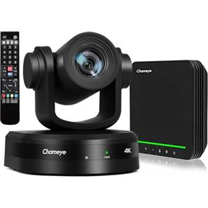 Chameye Set di 4K PTZ telecamera per conferenze con Microfono per conferenza Bluetooth, Zoom 20x, tracciamento automatico AI, USB 3.0, HDMI, telecamera per videoconferenze PTZ per Teams, Zoom (CB201)