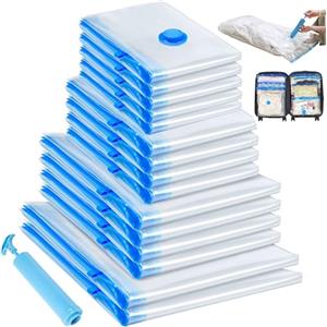 Jcocylse Sacchetti Sottovuoto Vestiti，Sacco Sottovuoto ，Sacchi Sottovuoto per Piumoni，Soluzione Compatta per Giubbotti, Viaggi e Conservazione（13）