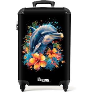 NoBoringSuitcases.com Delfino Trolley Cabina Grigio 55x40x20 cm, 10 kg