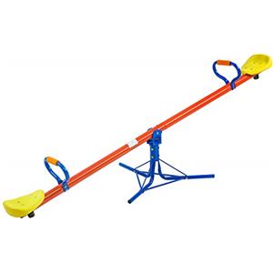 Deuba Spielwerk® Altalena a Dondolo per Bambini da Giardino Max 70kg Rotazione 360° Maniglie Imbottite Amortizzatori Giochi