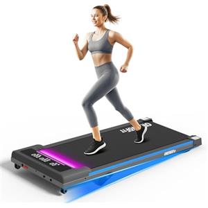 ONETWOFIT Walking Pad, Tappeto Rotante Elettrico Salvaspazio Tapis Roulant con Inclinazione Telecomando Magnetico e App, per Casa/Ufficio (RGB)