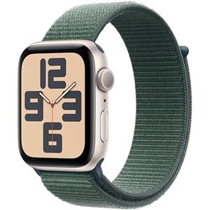 Apple Watch SE (2ª gen.) GPS 44 mm Smartwatch con cassa in alluminio Galassia e cinturino Sport Loop Verde lago. Tracker per fitness e sonno, app Battito, Rilevamento incidenti, Carbon Neutral