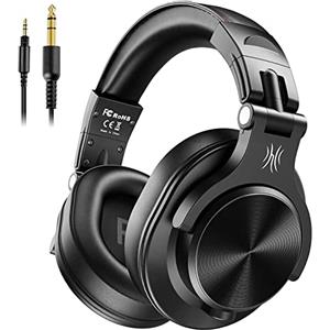 OneOdio A71 Hi-Res Cuffie Cablate Over Ear, Cuffie Musica con Audio Stereo e Shareport, Jack da 3,5 mm e 6,35 mm, Studio Registrazione, Monitoraggio Professionale e Mixaggio Cuffie Pieghevoli, Nero