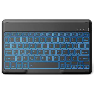EasyAcc Tastiera Bluetooth Wireless con Windows/Android/iOS, Tastiera Portatile con Tablet Layout Italia, Tastiera Tablet, Retroilluminata