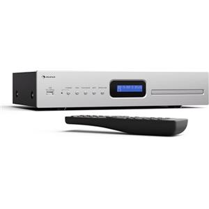 Auna Art22 - Lettore CD HiFi Slot-In, USB, CD-MP3, Telecomando, Uscite Ottiche & Coassiali, 130W, Audio, Argento