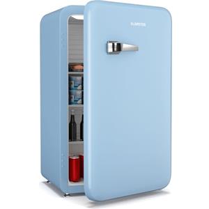 Klarstein Audrey Evo 90L - Minifrigo Rétro, Silenzioso: 40 dB, Termostato Regolabile, Sportello Reversibile, Mini Frigo da Camera & Ufficio, Blu