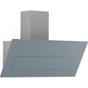 Klarstein SleekAir Cappa Cucina - 90cm Cappa Inclinata, 718 m³/h, A++ Efficienza Energetica, Touch Control, LED 5W, Silenziosa 67 dB, Acciaio Inox, Scarico & Ricircolo