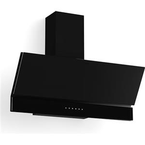 Klarstein Velaire Cappa Cucina 90 cm - 820 m³/h, Touch Invisibile, LED, Classe A++, 3 Velocità + Boost, Filtro Carbone & Alluminio, Cappa Aspirante Angolare, Cappe Inclinate, Nero
