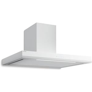 Klarstein Velaire Cappa a Parete 90 cm - 595 m³/h, Touch, LED, Classe A++, Filtro Carbone, 3 Velocità, Cappa Cucina Silenziosa, Design Minimal, Bianco