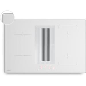 Klarstein Velaire Piano Induzione con Cappa Integrata - 4 Zone, 8400W Boost, Cursore Touch, Timer, Blocco Bambini, Cappa 597 m³/h, Flessibile 80cm, Piano Cottura Cappa Integrata