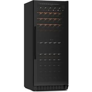 Klarstein Velaire Cantinetta per Vino Doppia Temperatura - 122 Bottiglie, 2 Zone, 5-22°C, LED, Touch, UV, 11 Ripiani, Free-Standing o Incasso, Cantina Frigo per Vino