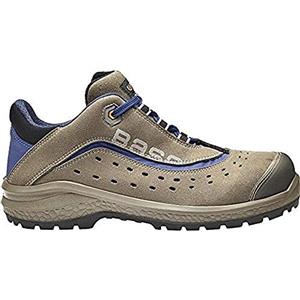 Base Protection Be-Active Scarpa Antinfortunistica, da Uomo e Donna, Marrone Chiaro/Blu, Taglie 41