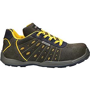 Base Protection Smash Scarpa Antinfortunistica, da Uomo e Donna, Grigio Scuro/Giallo, Taglie 39