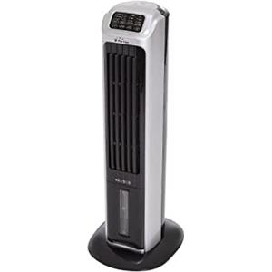 PUR LINE | Raffrescatore d'aria evaporativo portatile, basso consumo con riscaldatore e ionizzatore - Raffrescatore d'aria 2 in 1 con umidificatore, borsa del ghiaccio e telecomando