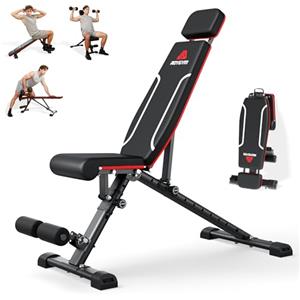 Roygym Panca Palestra Multifunzione, Panca Regolabile Panca Pesi con schienale regolabile in 11 posizioni, cuscino regolabile in 3 posizioni, Panca Pesi Pieghevole da 400KG