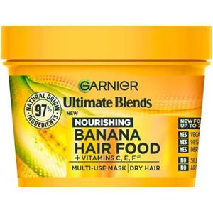 Garnier - Ultimate Blends Hair Food Banana 3-in-1 - Maschera per capelli secchi, 390 ml