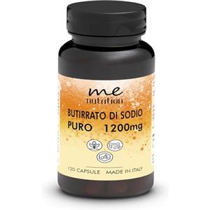 me myeasy Butirrato di Sodio Puro 1200mg per dose - 120 Capsule - Supporto al Microbiota Intestinale, Benessere per Intestino e Funzionalità Digestiva - Fonte di Acido Butirrico - Made in Italy Me Myeasy