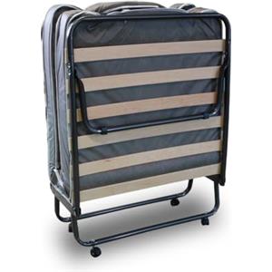 La Nuit Notti da Favola - Brandina con materasso H7 cm e rete a doghe con ruote 80x190 cm - Struttura resistente in acciaio Pieghevole - Ortopedica