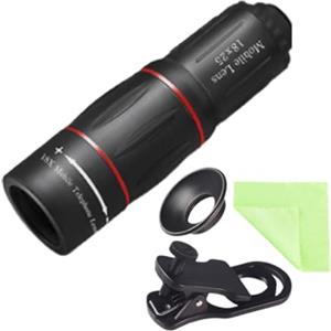 Generic Telescopio monoculare HD - Cannocchiale singolo portatile per visione a lunga distanza | Vetro ottico di precisione con messa a fuoco regolabile, corpo antiscivolo, ideale per il campeggio e