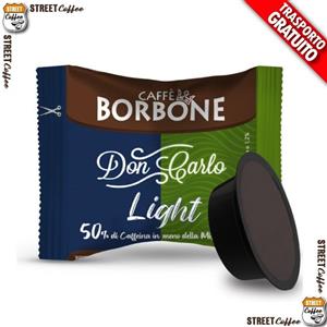 Caffè Borbone Don Carlo Miscela Light - 100 Capsule Compatibili Lavazza A Modo Mio, 50% di Caffeina in Meno