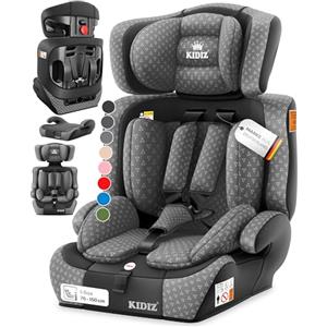 KIDIZ Seggiolino auto Triangle Premium per bambini, seggiolino auto | 9 kg - 36 kg 1-12 anni | gruppo 1/2/3 | universale | omologato secondo ECE R129/03