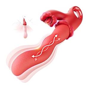 Dolamgel Vibratoreper donna Sex Toys, 3 in 1 sex toys con 10 modalità di oscillazione Vibratore,Vibratori Clotoride Lingua realistica, giocattoli sessuali Per Adulti Per Coppie Di Donne