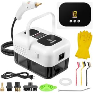 Hocamel Pulitore a vapore da 2500 W, pulitore a vapore, 3 bar, pulitore a vapore ad alta temperatura per una pulizia efficiente della casa, 9 modalità regolabili, capacità 1,2 l (bianco)