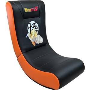 SUBSONIC - Gaming-Schaukelstuhl Dragon Ball - Ergonomischer Schaukelstuhl mit offizieller Lizenz - Kunstleder in Schwarz und Orange mit Stickereien - Bequemer Stuhl für Wohnzimmer oder Schlafzimmer