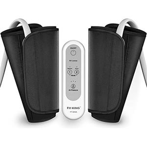 FIT KING Massaggiatore per Braccia e Polpacci Pressoterapia Linfodrenaggio Massaggiatori per Gambe per Circolazione Pressoterapia per Casa per RLS Gambe Stanche e Migliora il Rilassamento Muscolare