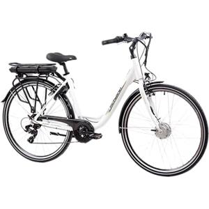 F.lli Schiano E-Moon, Bici Elettrica da Città 28 Inches per Adulti, 36V 13Ah Batteria Rimovibile, Motore 250W 40Nm, City Ebike, Bianco