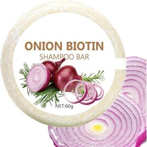 Generico Onion Biotin Shampoo Bar, 60g Onion Rosemary Shampoo Soap, Biotina Shampoos Solido Per La Crescita Dei Capelli, Shampoos Anticaduta Per Donne Con Capelli Grassi/oliosi/sottili