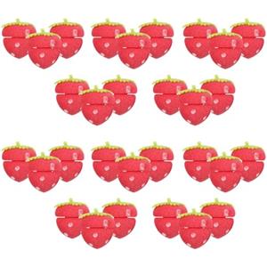CIYODO 30 Pezzi Bigodini Morbidi Forma di Fragola per Capelli Rollers in Spugna Flessibili Senza Calorper Styling Ondulato Adatti Capelli Lunghi Corti per Uso Notturno Comfort
