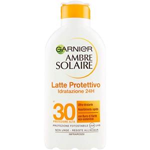 Garnier Ambre Solaire Latte Protettivo IP 30, Protezione Alta, Idratazione 24H, 200 ml