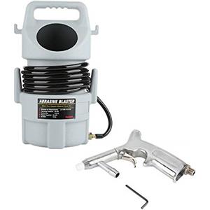 Wakects Kit di Mobiles sabbiatrice con serbatoio e pistole, Sabbiatore pneumatico portatile con tubo 4.5M, Sabbiatrice ad aria con serbatoio Capacità 50 libbre