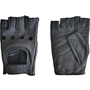SIMONI RACING GV1L Guanti da gioda senza dita per Auto in Vera Pelle Nera, Taglia L - Guanti Da Guida Moto