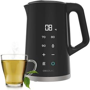 Cecotec Bollitore elettrico 1,7 Litri Thermosense 800 Neo. Potenza di 2200 W, display digitale, funzione Keep Warm, acciaio inox interno, Cool Touch e regolazione temperatura tra 40-100 °C