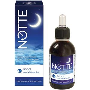 Erboristeria Magentina Notte Melatonina Gocce 50 ml - Integratore per Favorire il Sonno con Estratti Vegetali