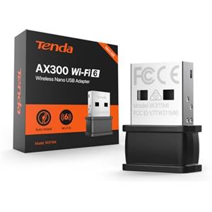 Tenda AX300 Nano Adattatore USB WiFi, Chiavetta WiFi per PC 2.4GHz 286Mbps, Soft-AP, WPA2, Windows7/10/11, W311MI