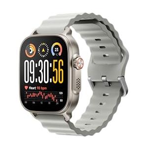 realme Watch 5 Smartwatch Donna Uomo, 1.97" AMOLED Orologio, Chiamate Bluetooth, 108+ Modalità Fitness Smart Watch, GPS, Contapassi/Cardiofrequenzimetro/Sonno/NFC/IP68, Batteria 16 Giorni, Silver