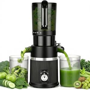 Rawhui Estrattore Frutta e Verdura,Slow Juicer con Ampio Bocca da 112MM, Spremiagrumi Elettrico Professionale 200W con Funzione di Inversione,per Frutta e Verdura Intere,BPA Free, Estrattore di Succo
